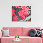Red Japanese Maple Leaves Botanical Canvas Afdruk (Insitu (Woonkamer))