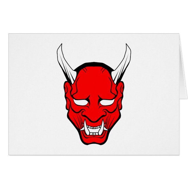 Red Japans Hannya Mask (Voorkant Horizontaal)