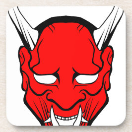 Red Japans Hannya Mask Bier Onderzetter