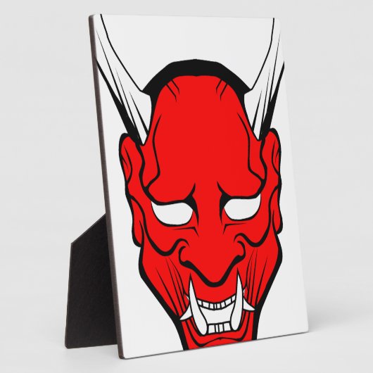 Red Japans Hannya Mask Fotoplaat (Zijkant)