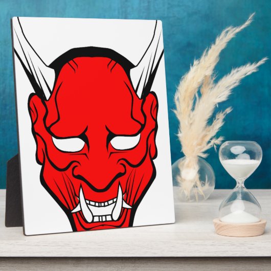 Red Japans Hannya Mask Fotoplaat (Zijkant)