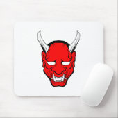 Red Japans Hannya Mask Muismat (Met muis)