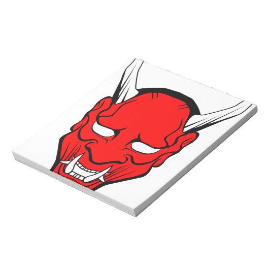 Red Japans Hannya Mask Notitieblok (Linkerzijde)