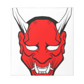 Red Japans Hannya Mask Notitieblok (Voorkant)