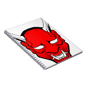Red Japans Hannya Mask Notitieboek (Rechterzijde)