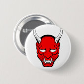 Red Japans Hannya Mask Ronde Button 5,7 Cm (Voorkant /achterkant)