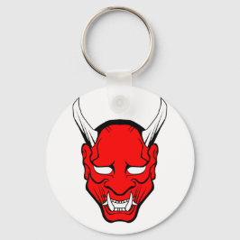 Red Japans Hannya Mask Sleutelhanger