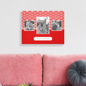Red Japans Patroon | Foto's en tekst van de famili Canvas Afdruk (Insitu (Woonkamer))
