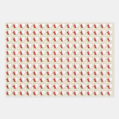 Red Japans Quince Blossom illustratie hart Inpakpapier Vel (Voorkant 3)