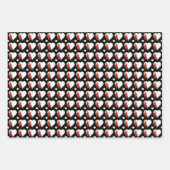 Red Japans Quince Blossom illustratie hart Inpakpapier Vel (Voorkant 2)