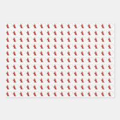 Red Japans Quince Blossom illustratie hart Inpakpapier Vel (Voorkant)