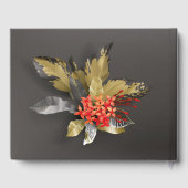 Red Jasmine Dark Tropical Wedding Gastenboek (Achterkant)