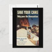 Red je blikjes in de Tweede Wereldoorlog Briefkaart (Voorkant / Achterkant)