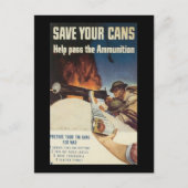 Red je blikjes in de Tweede Wereldoorlog Briefkaart (Voorkant)