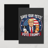 Red je huisdieren Stem Trump huisdieren voor Trump Bedankkaart (Voorkant / Achterkant)