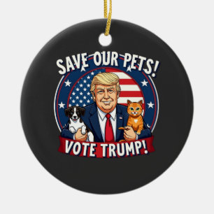 Red je huisdieren Stem Trump huisdieren voor Trump Keramisch Ornament
