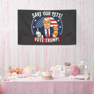 Red je huisdieren Stem Trump huisdieren voor Trump Spandoek