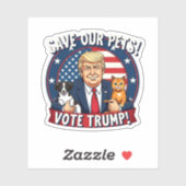 Red je huisdieren Stem Trump huisdieren voor Trump Sticker (Vel)