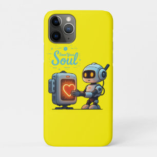 Red je ziel Schattige robot houdt van hart – Futur Case-Mate iPhone Case