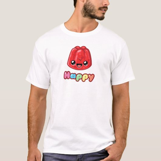 Red Jelly Happy Text - Happy Jump T-shirt (Voorkant)