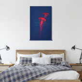 Red Jellyfish Canvas Afdruk (Insitu (Slaapkamer))
