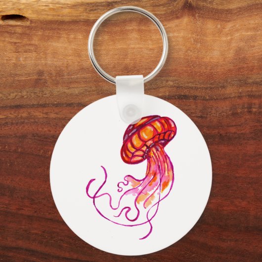 Red Jellyfish Sleutelhanger (Voorkant)