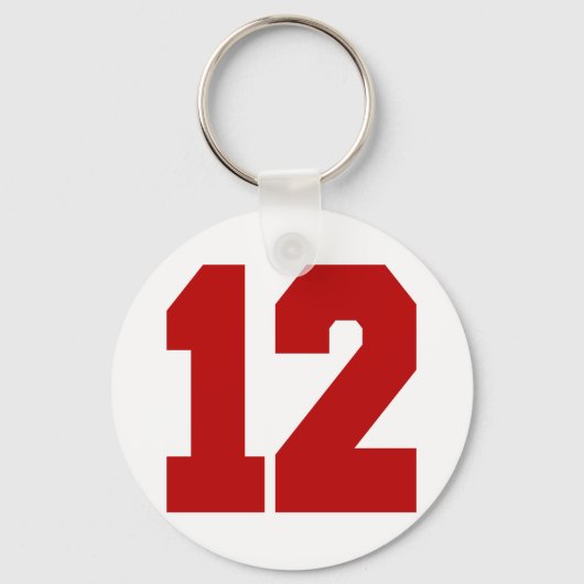 Red Jersey nummer 12 Sleutelhanger (Voorkant)