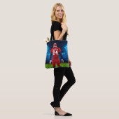 Red Jersey Persoonlijke Football Player Tote Bag (Op model)