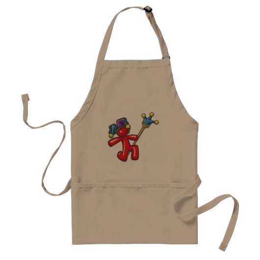 Red Jester Apron Standaard Schort (Voorkant)