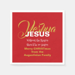 Red JESUS REASON SEASON-kerstpapier Servet