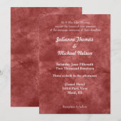 Red Jewel Bruiloft Kaart (Voorkant / Achterkant)