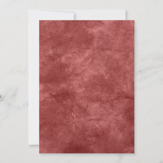 Red Jewel Bruiloft Kaart (Achterkant)