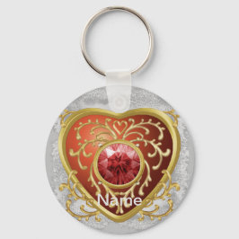 Red Jewel Fairy Heart Fairy sleutelhanger