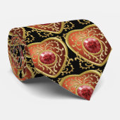 Red Jewel Fairy Heart Stropdas (Opgerold)