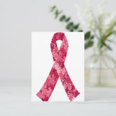 Red Jigzaag Puzzle Pattern Ribbon Briefkaart (Staand voorkant)