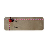 Red Jingle Bell en Twine kerstcadeaulabels Etiket (Voorkant)