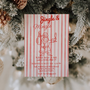 Red Jingle & Mingle Kerstfeest Kaart
