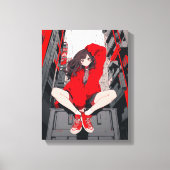 RED JK アートパネル｜寿司娘 Art Panel GenerativeAI Canvas Afdruk (Voorkant)