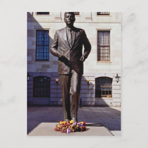 Red John F. Kennedy standbloemen Briefkaart