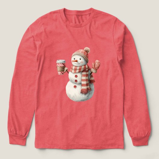 Red Jolly Christmas Letter Tri-Blend Shirt (Voorkant)