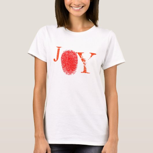 Red Joy Fingerprint T-Shirt (Voorkant)
