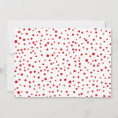 Red Joy First kerstvakantie foto baby geboorte Aankondiging (Achterkant)