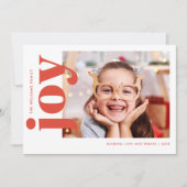 Red Joy Holiday Kaart (Voorkant)