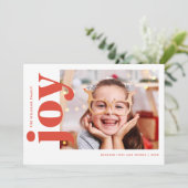 Red Joy Holiday Kaart (Staand voorkant)