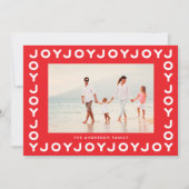 RED JOY | Lijst kerstfoto's Feestdagenkaart (Voorkant)
