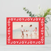 RED JOY | Lijst kerstfoto's Feestdagenkaart (Staand voorkant)