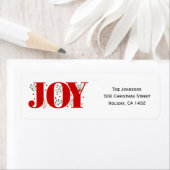 Red Joy met kerstfoto's met bessen Etiket (Insitu)