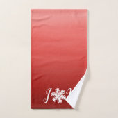 Red Joy Snowflake Bad Handdoek (Handdoek)