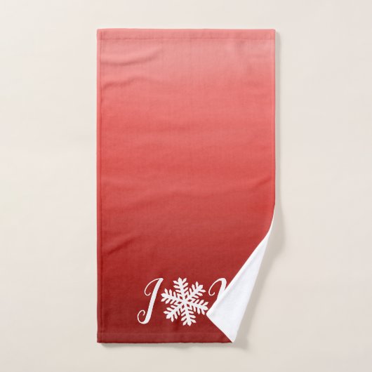 Red Joy Snowflake Bad Handdoek (Handdoek)