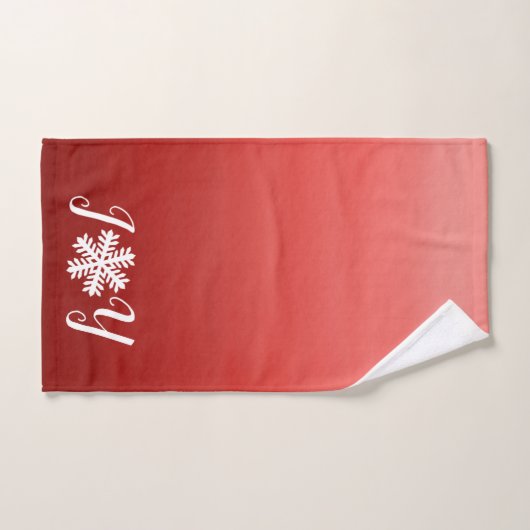 Red Joy Snowflake Bad Handdoek (Handdoek)